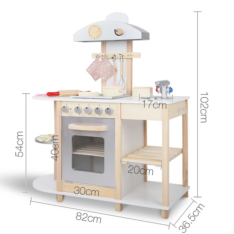 Kitchen Playset Wooden White Style 2 - Image 2