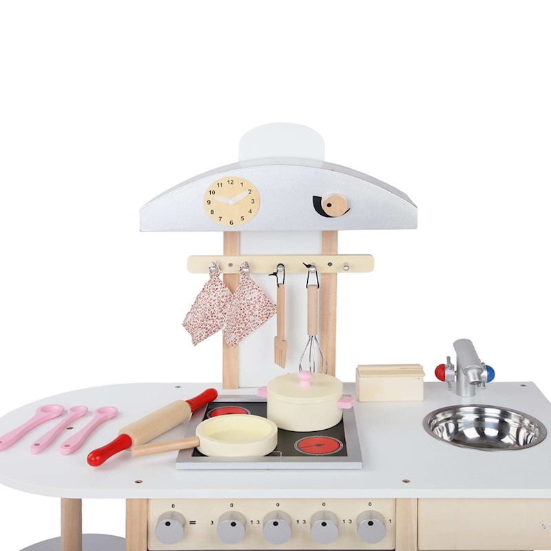 Kitchen Playset Wooden White Style 2 - Image 7