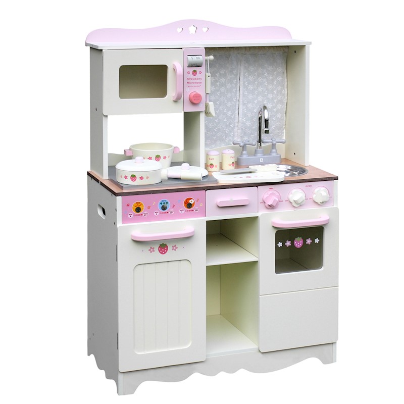 Kitchen Playset Wooden White Style 3