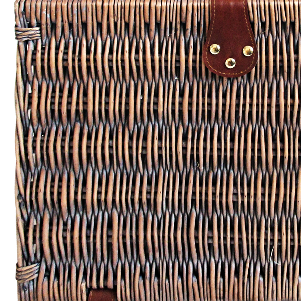 Picnic Basket 4 Person Wicker With Blanket - Image 8