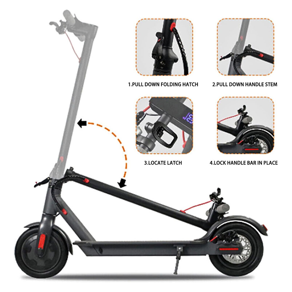 Electric Scooter 900W Silver with Seat - Image 5