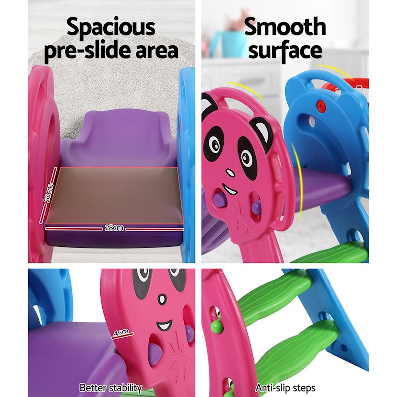 Slide & Basketball Set Purple, Blue & Pink - Image 5